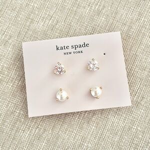 NWT Kate Spade Rise and Shine 2 Stud Earrings Set